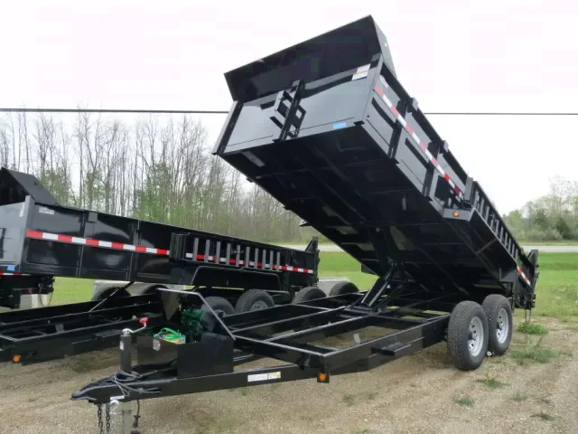 16ft Black Dump Trailer w/Ramps