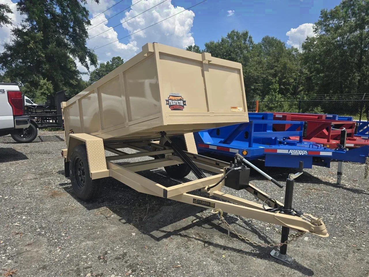 Dump Trailer 2027 4X8 Prospector Trailers 4×8 3K Manual Lift Dump Trailer With 24′ Sides -dump408-113859 4 ft. x8 ft.