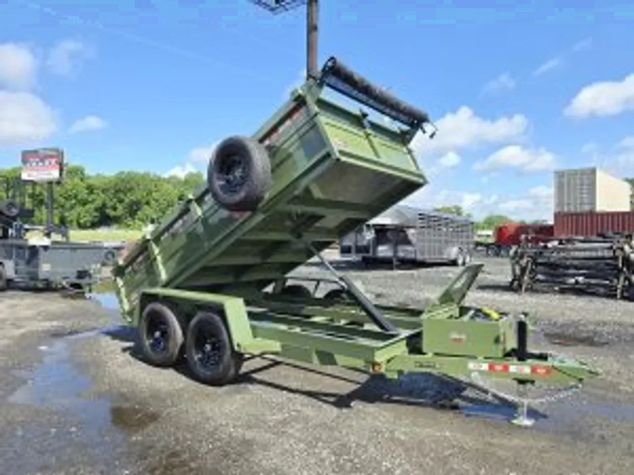 Dump Trailer 2025 6X12 Prospector Trailers 6×12 Tandem Axle 10K Dump Trailer -dump612-103196 6 ft. x12 ft.