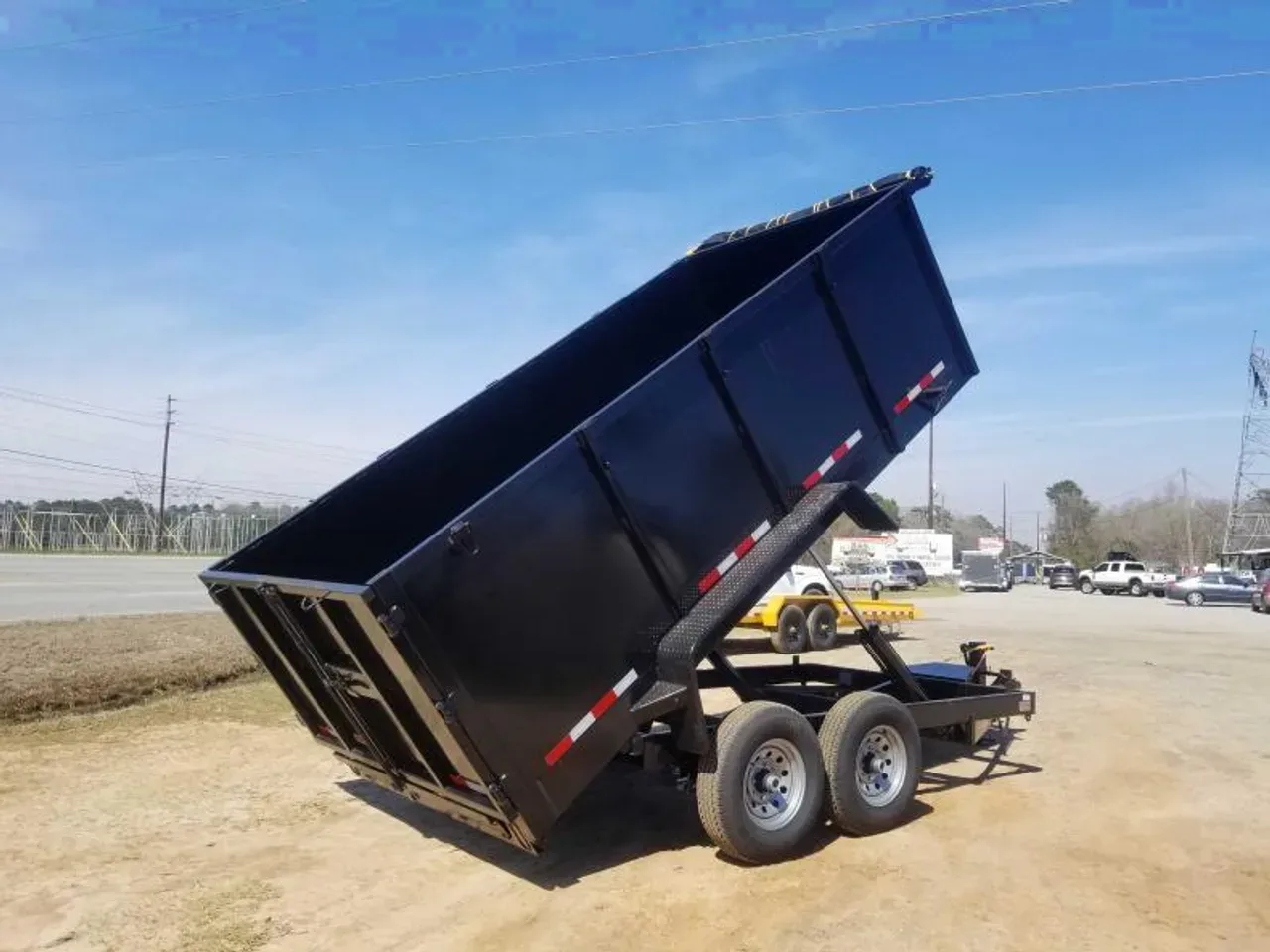 Dump Trailer 2026 7X14 Down 2 Earth Trailers 7×14 48 high side Low Pro dump trailer w ramps -DUMP714-127451 7 ft. x14 ft.
