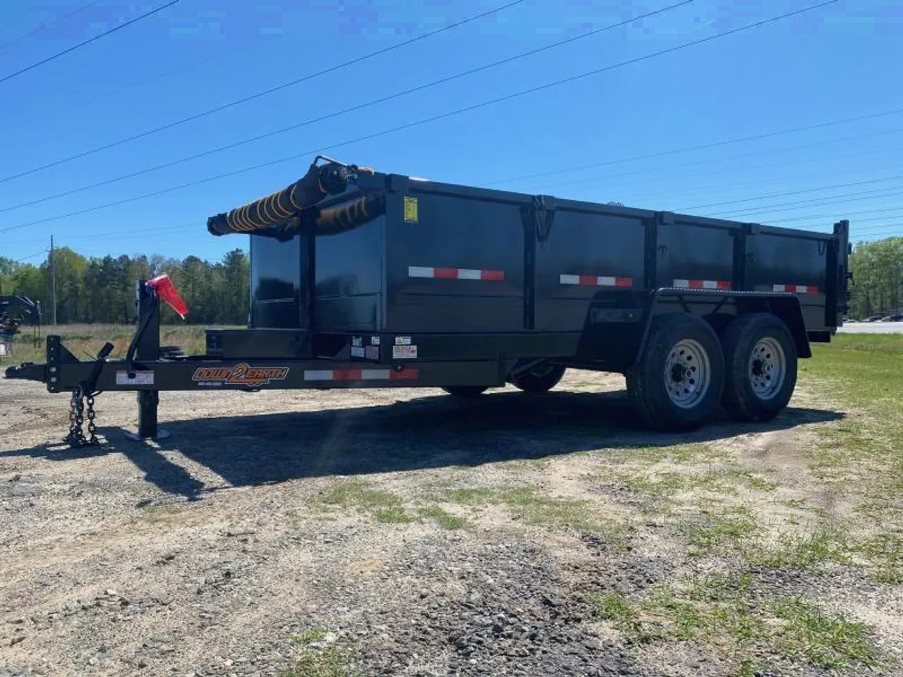 Dump Trailer 2026 7X16 Down 2 Earth Trailers 7×16 24″ high side 14k dump trailer w bobcat ramps -DUMP716-133028 7 ft. x16 ft.