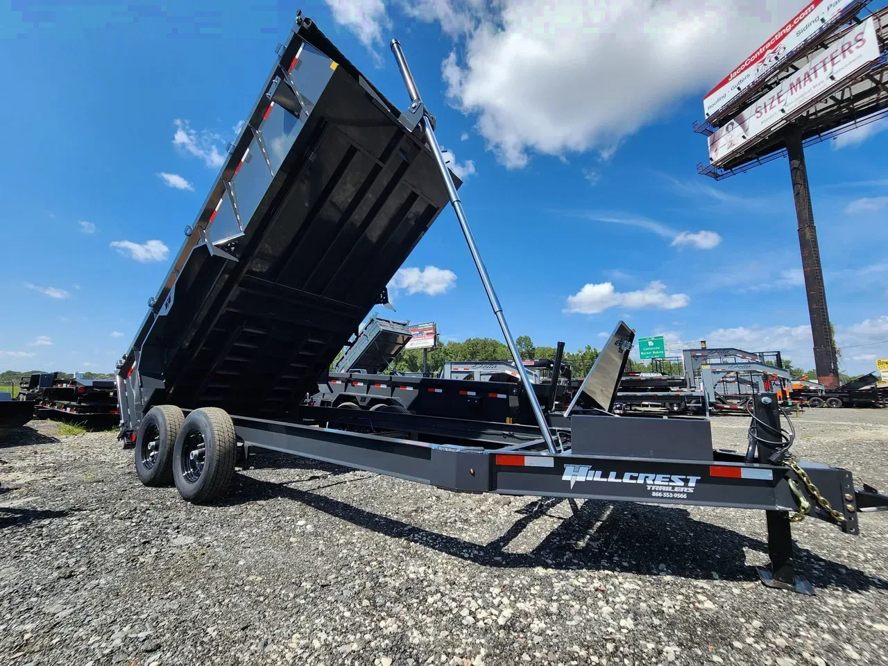 Dump Trailer 2027 7X16 Hillcrest Trailers 7X16 14K Dump Trailer With 40″ Sides -DUMP716T-000237 7 ft. x16 ft.