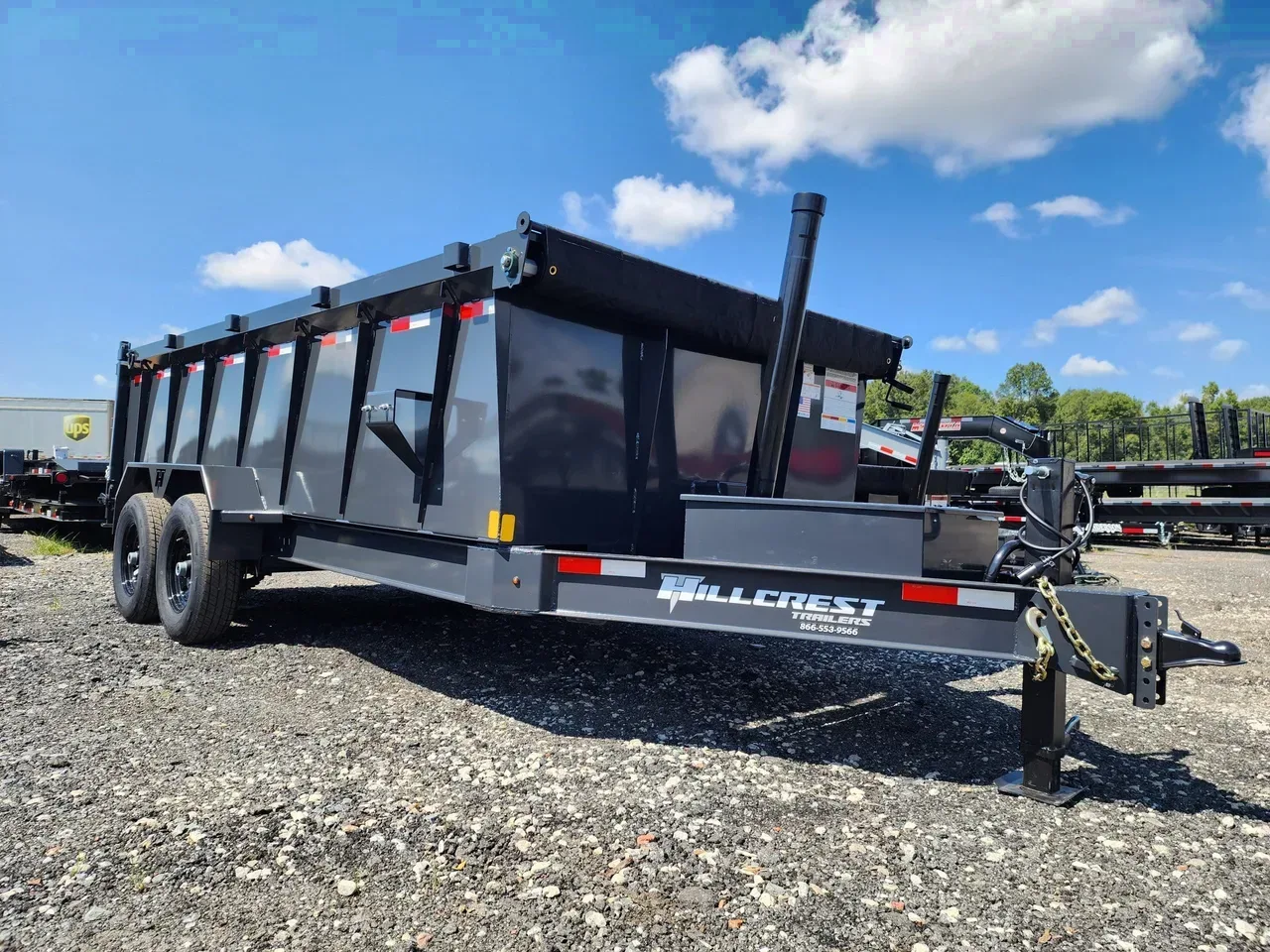Dump Trailer 2027 7X16 Hillcrest Trailers 7X16 14K Dump Trailer With 40″ Sides -DUMP716T-000169 7 ft. x16 ft.