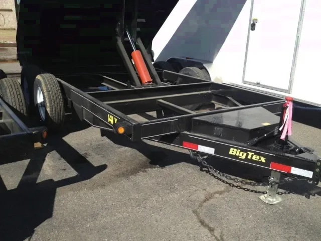 14ft dump trailer w/barn door combo gate