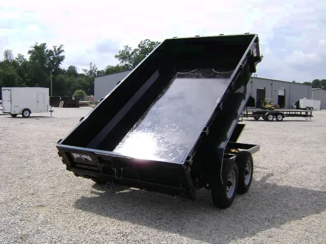 Black Bumper Pull 12FT Dump Trailer