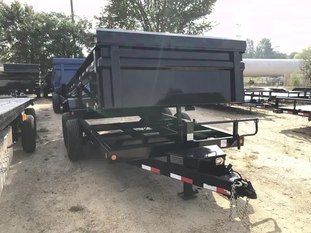 Black 14ft Bumper Pull TA Dump Trailer