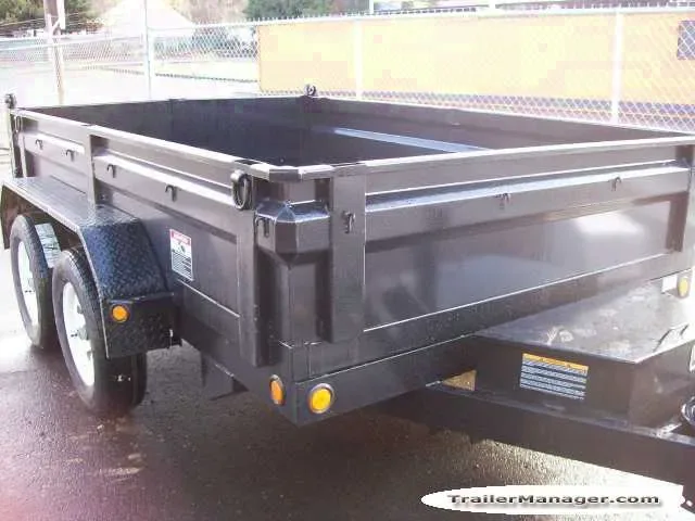 10ft Tandem Axle Black Dump Trailer