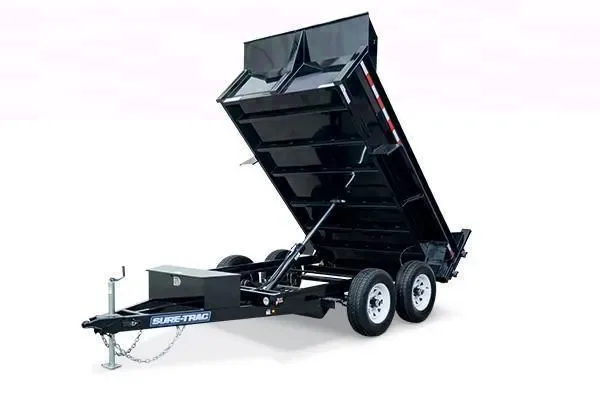 Single Ram TA Black 10ft Dump Trailer