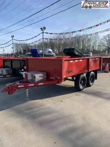 2025 6x10 Red Tandem Axle Dump Trailer