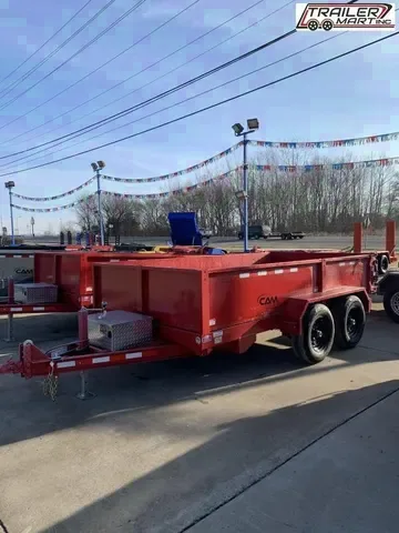 2025 6x12 Red Heavy-Duty Dump Trailer