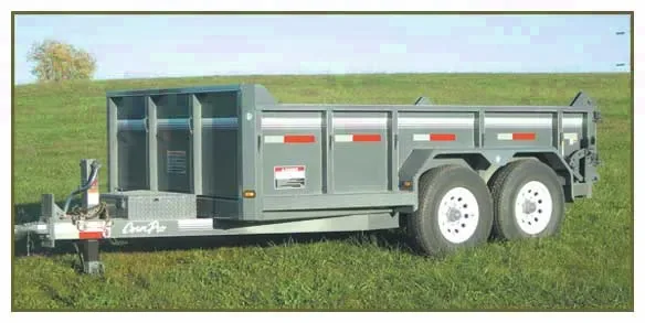 Grey 12ft Bumper Pull Dump Trailer
