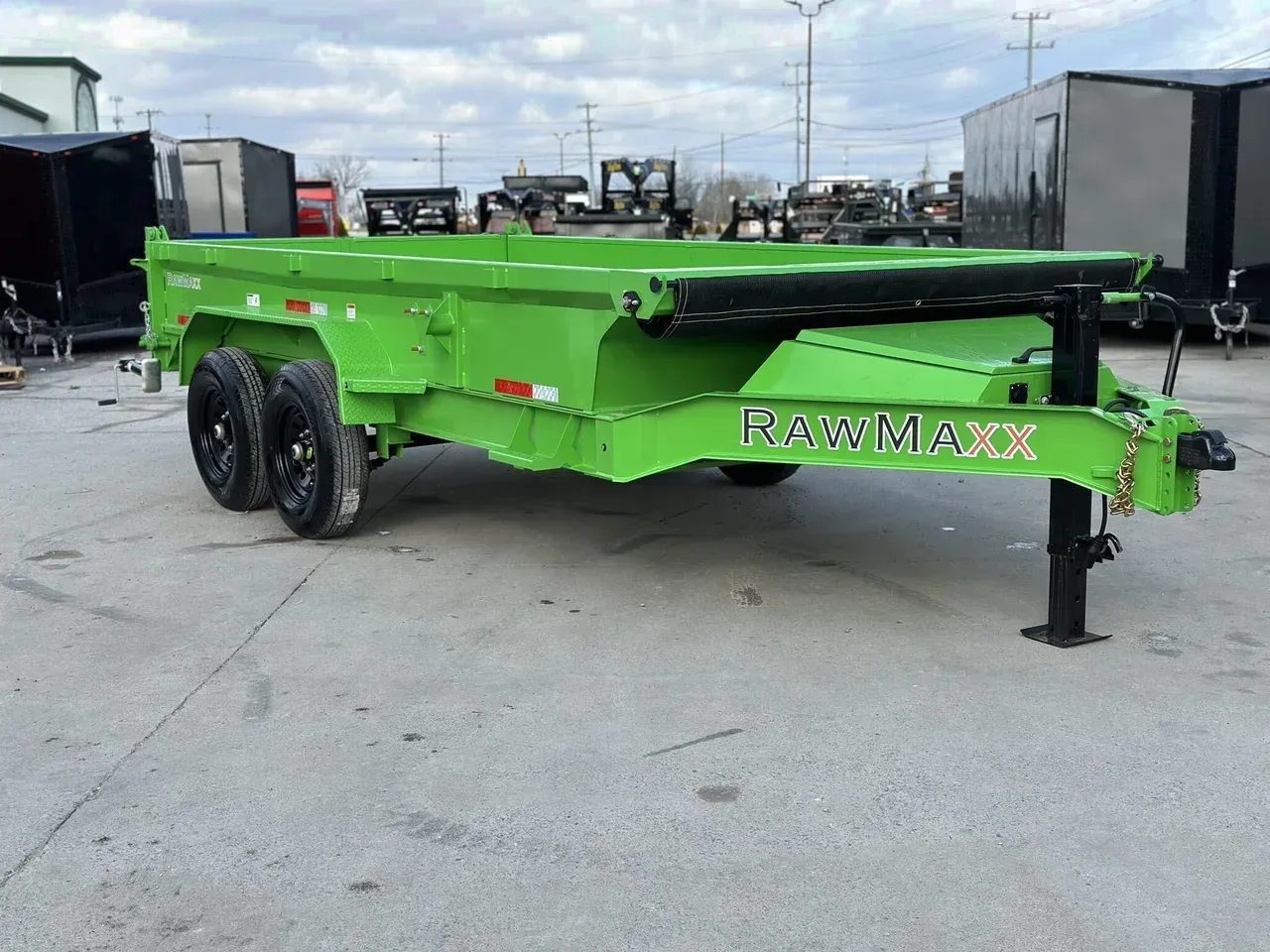 116721 - 2025 RawMaxx 7x12 14k LowPro Dump Dump Trailer