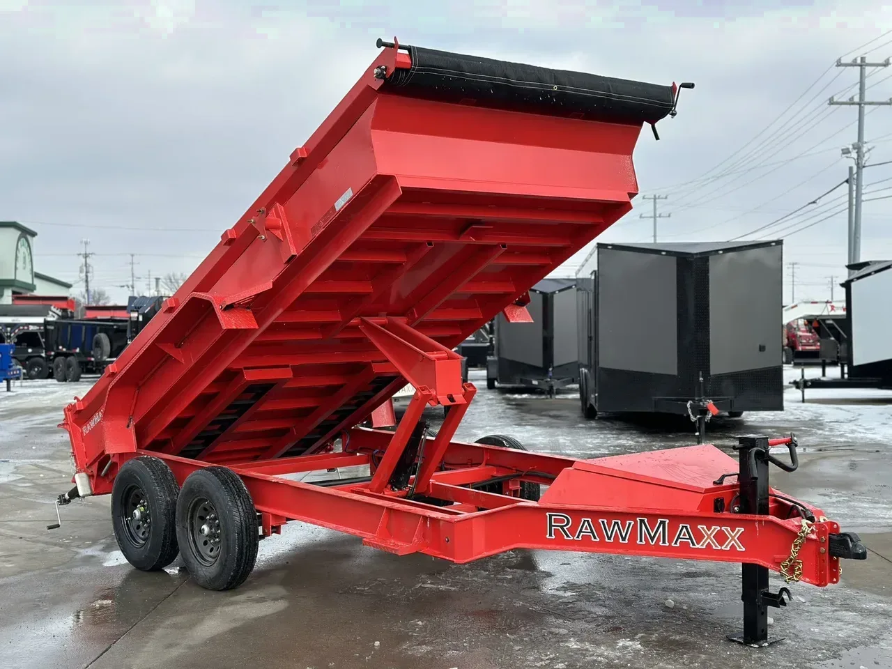 116346 - 2025 RawMaxx 7x12 14k LowPro Dump Dump Trailer