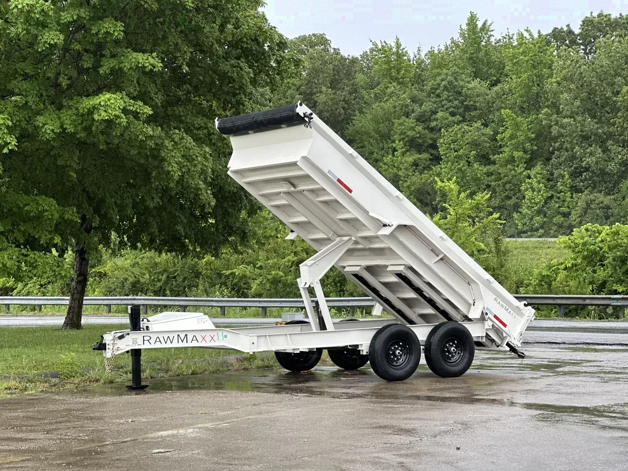 113745 - 2024 RawMaxx 7x14 LowPro 14k Dump W/ Hyd Jack Dump Trailer