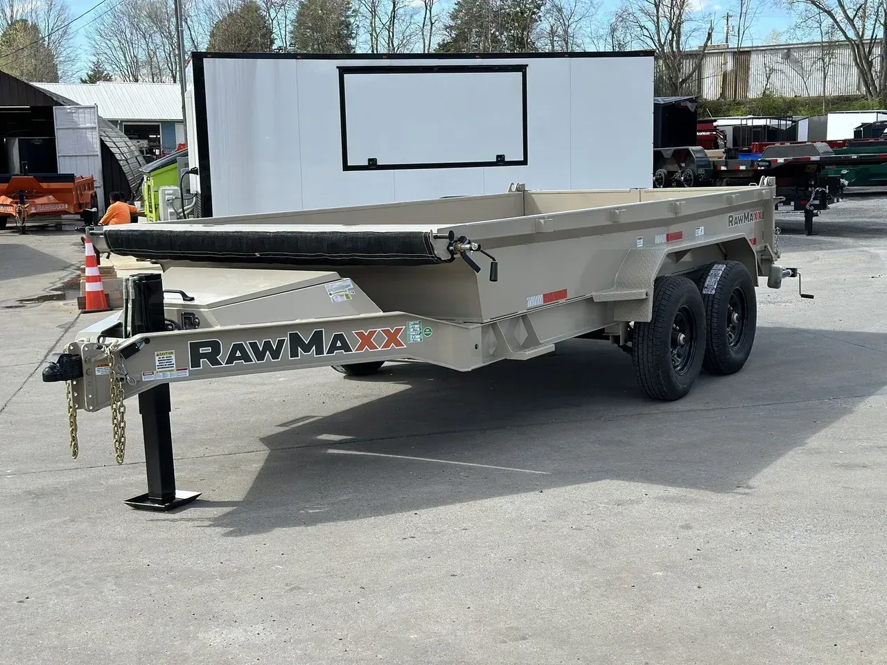 116833 - 2025 RawMaxx 7x14 LowPro 14k Dump W/ Hyd Jack Dump Trailer