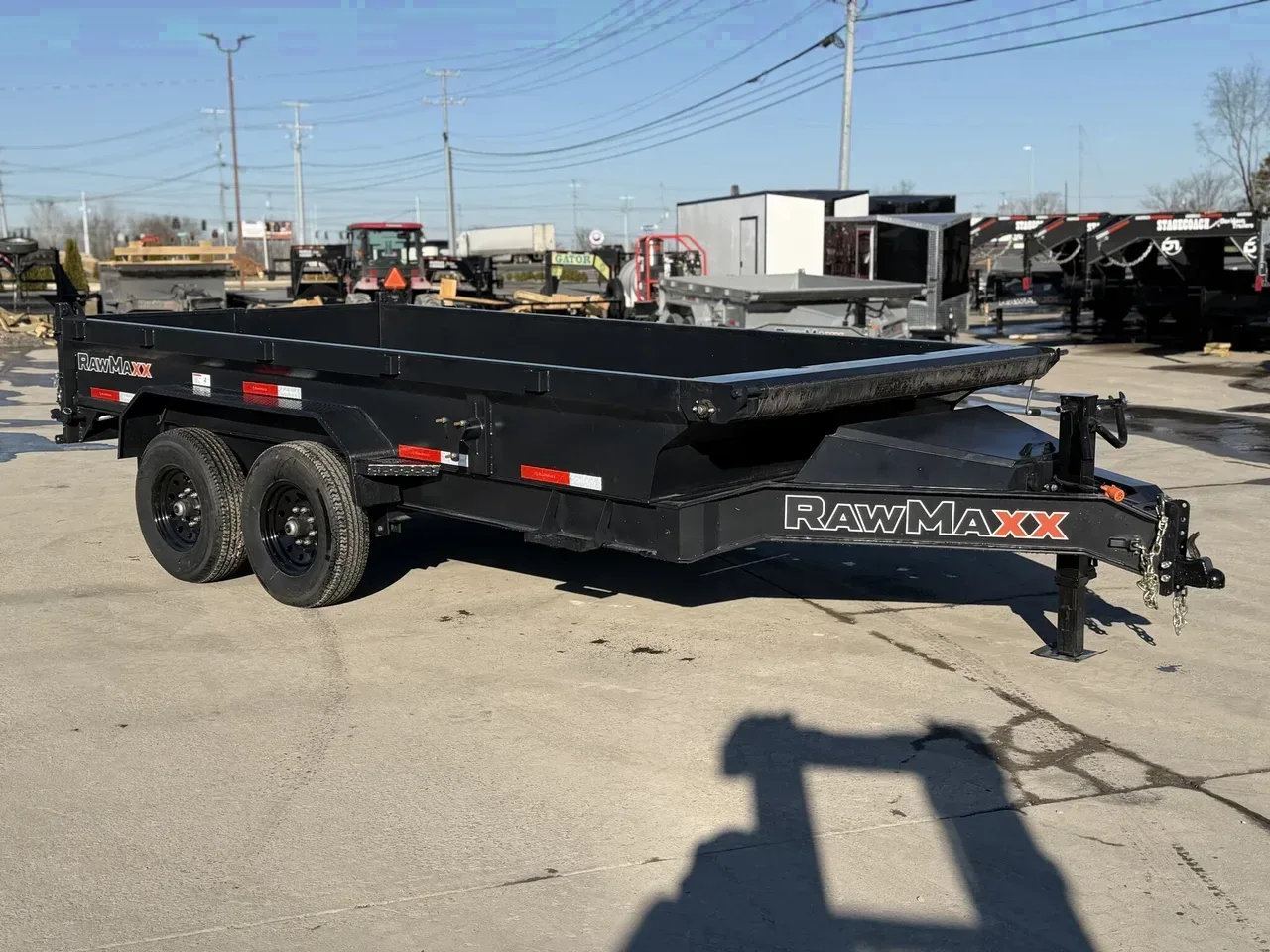 129655 - 2026 RawMaxx Knight Edition 7x14 14k Dump Dump Trailer