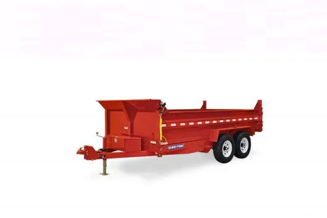 Tandem 5200lb Axle Red 12ft  Dump Trailer