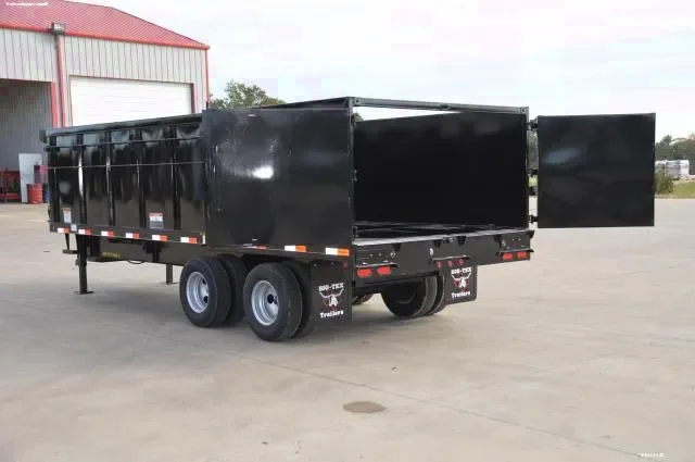 18 ft  Gooseneck Dump Trailer w/ 4' Steel Sides