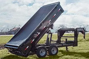 Black Gooseneck Dump Trailer 14 Ft