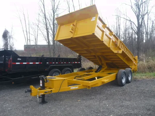 YELLOW BP 16FT DUMP TRAILER