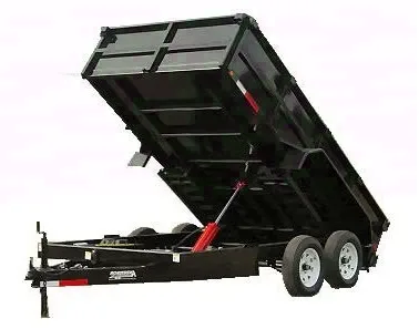 10FT DUMP TRAILER W/DIAMOND TREAD PLATE FENDERS