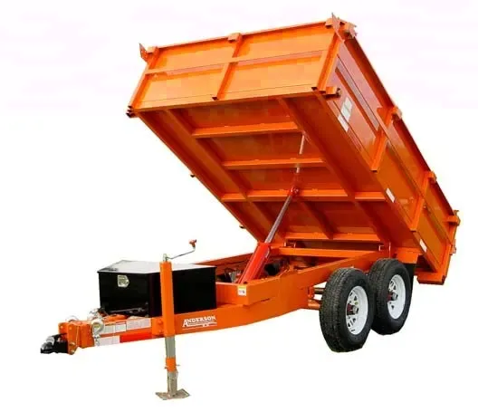 ORANGE DUMP TRAILER 12FT W/TARP