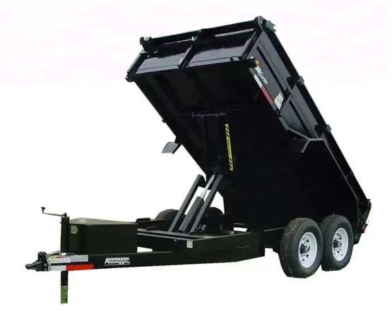 6x12 Scissor Lift Black Dump Trailer