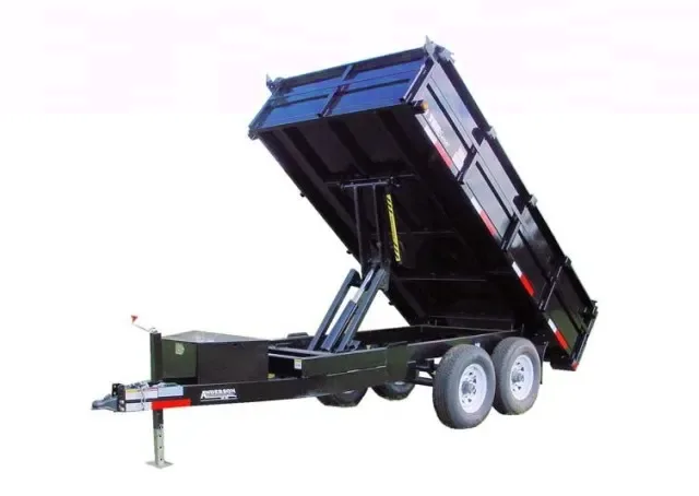 12ft Black Bumper Pull Dump Trailer