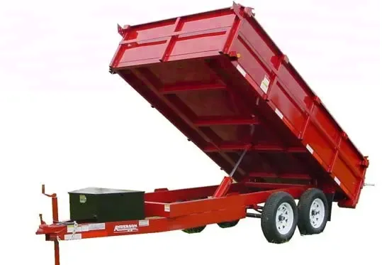 12FT RED DUMP TRAILER W/D-RINGS