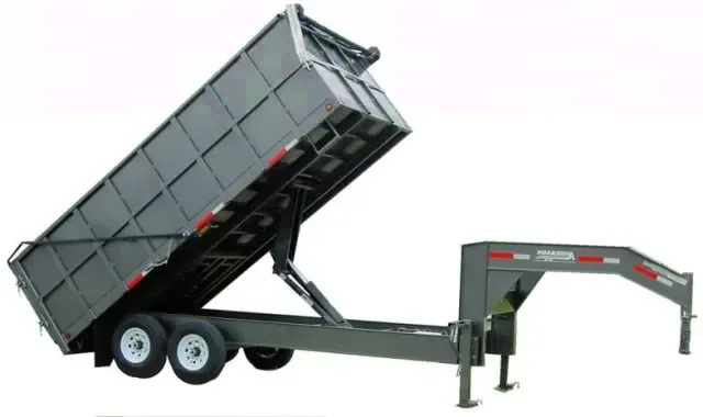 16ft Gooseneck Dump Trailer w/4 Foot Sides
