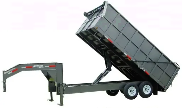Black GN 16ft Dump Trailer
