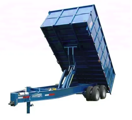 20ft Blue Pintle Hitch Dump Trailer