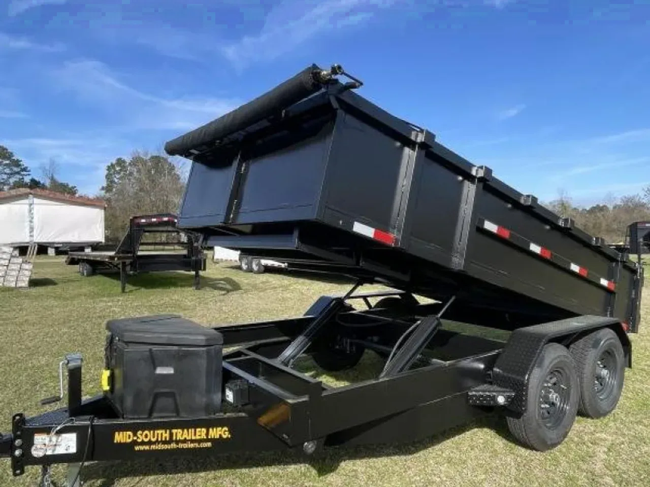 2026 Mid-South Trailers MFG 7x14TA 4' SIDES Dump Trailer