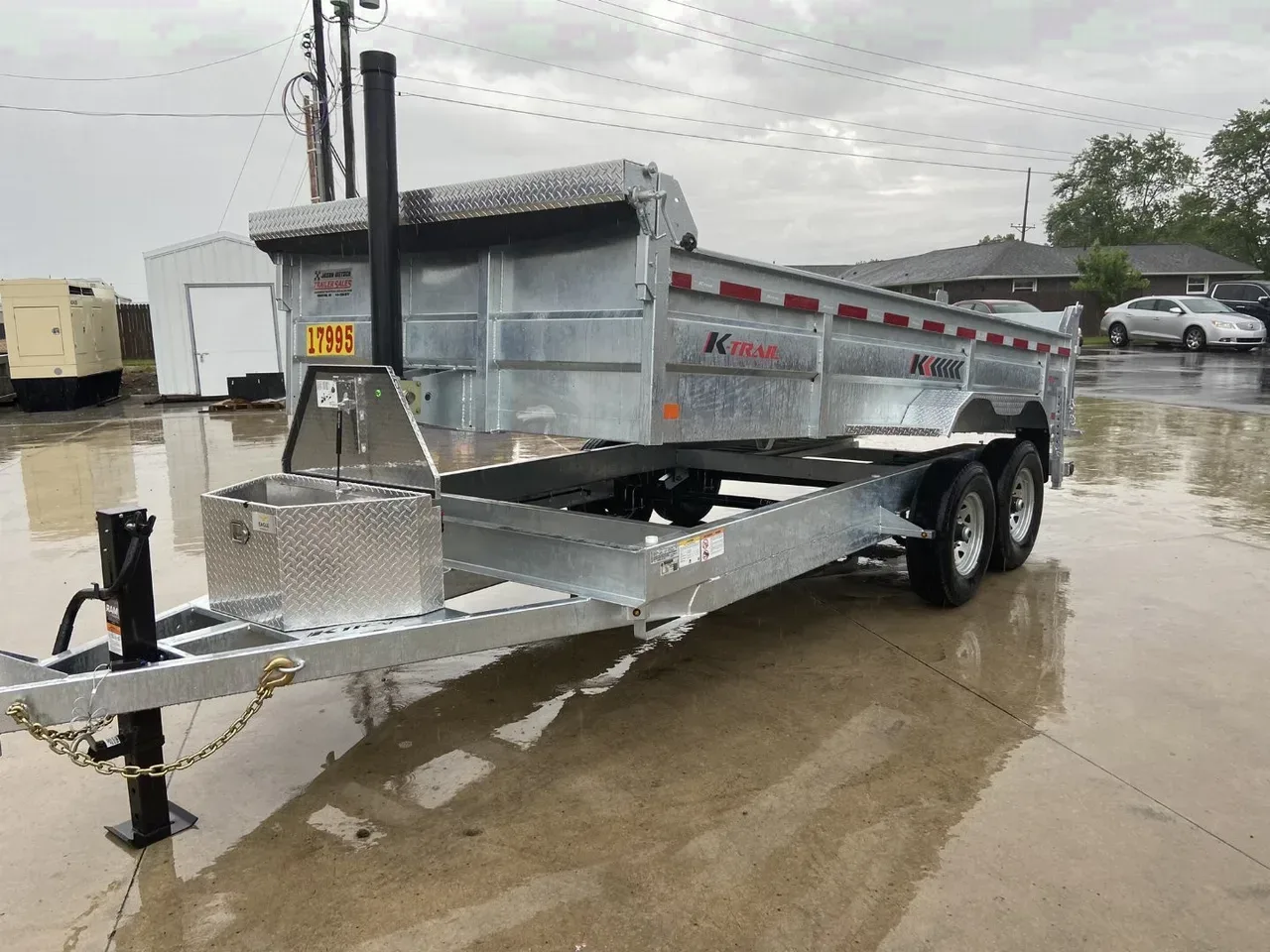 K-Trail 82"x16' Galvanized Dump Trailer