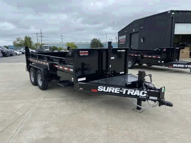 New 2025 Sure-Trac 7x14 Pro Series 15.4K Bumper Pull Dump Trailer