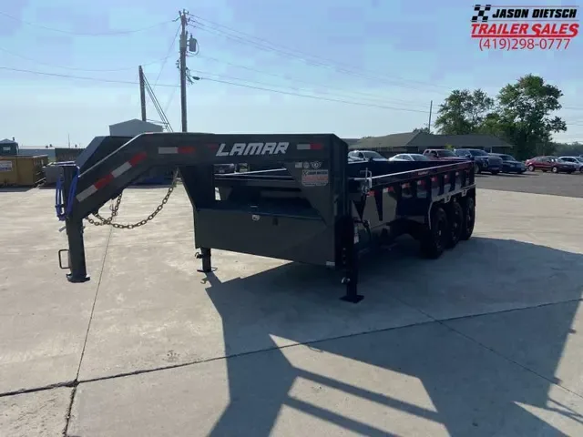 Make Offer: 2025 Lamar 7x16 Gooseneck Dump Trailer - Heavy Duty Capacity