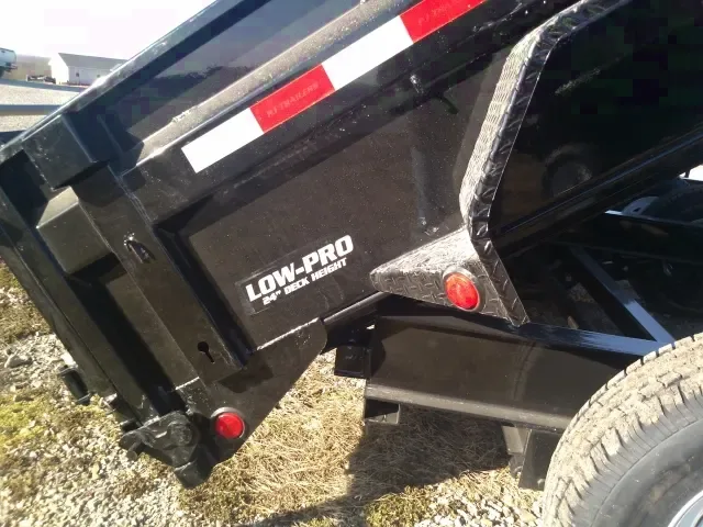 14ft Black Dump Trailer w/Combo Gate