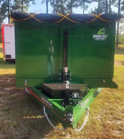 HEAVY DUTY 7x16 John Deere Green Color Dump Trailer 48" Sides