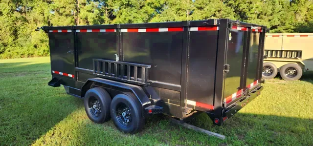 HEAVY DUTY 7x16 Dump Trailer 48" Tall Sides Removable Ramps