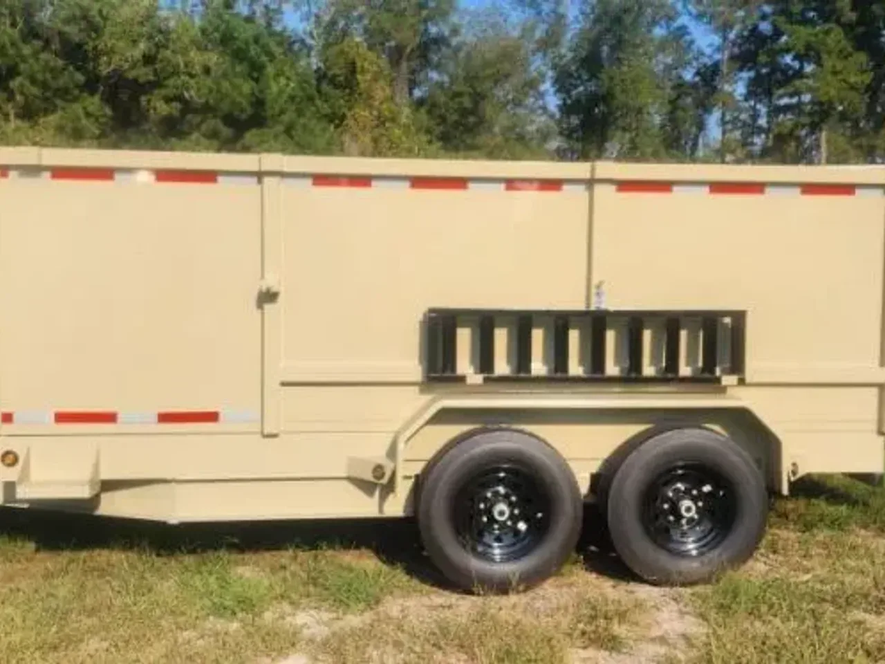 2025 Steel Pines Cargo REX 7X16TA5 DUMP TRAILER 48" SIDES TAN Dump Trailer