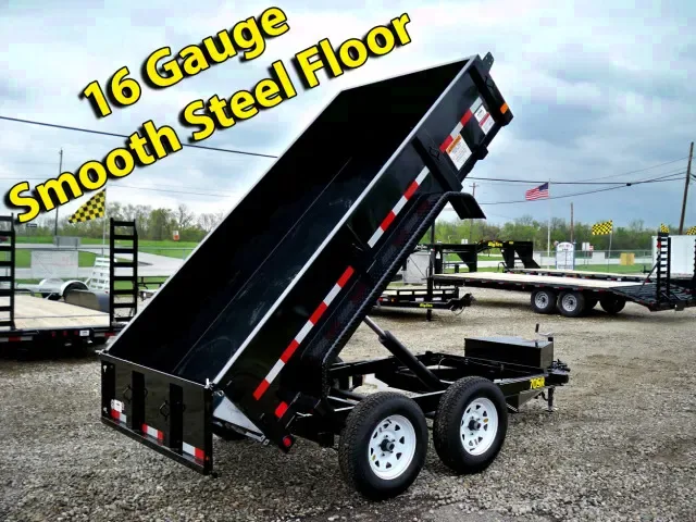 Black 10ft Single Ram Dump Trailer