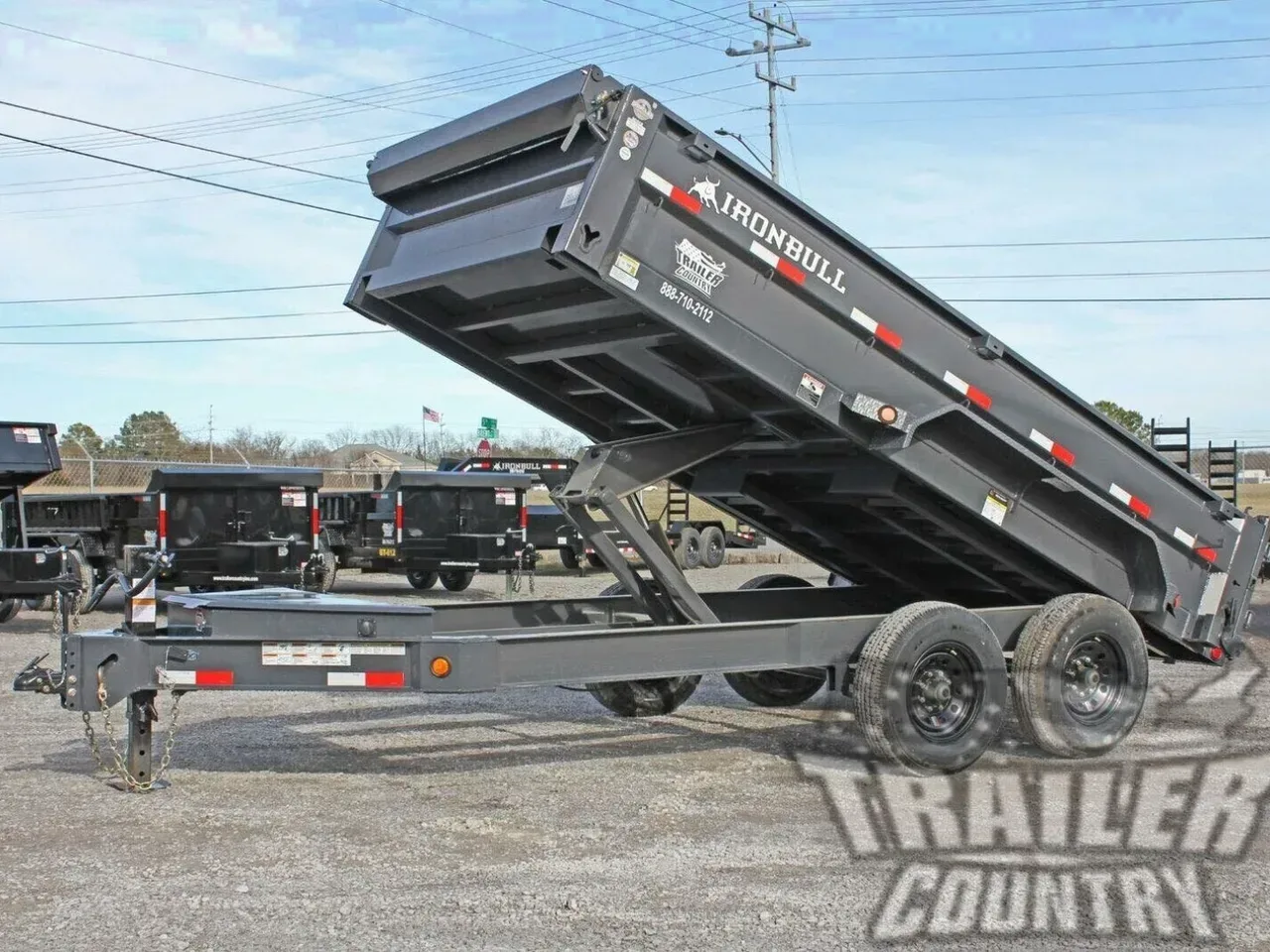 2026 New Model 7'x14' Tandem Axle, Bumper Pull, Scissor Hoist Hydraulic Dump Trailer, 7 Gauge Steel Floor, and 3 Way Combo Spreader Gate.
