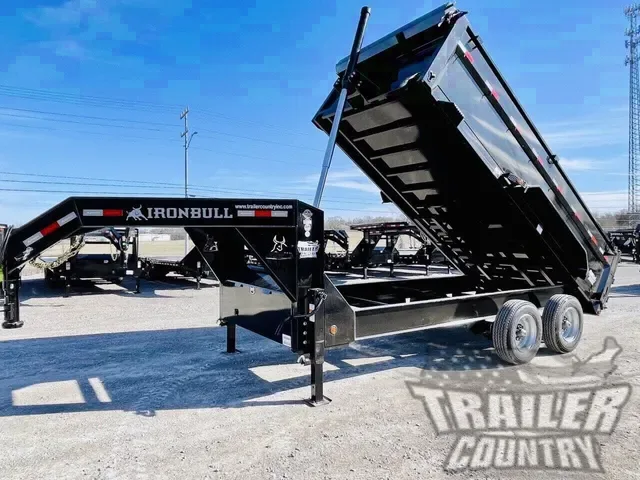 2026 NEW 7' x 16' Iron Bull 3 Stage Telescopic Hydraulic Hoist GN Dump Trlr w/ 36" High Sides