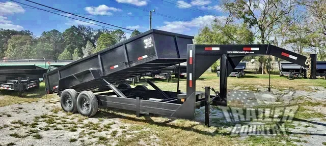 2026 New 7' x 16' Gooseneck Hydraulic Dump Trailer w/ 24" Sides & Ramps