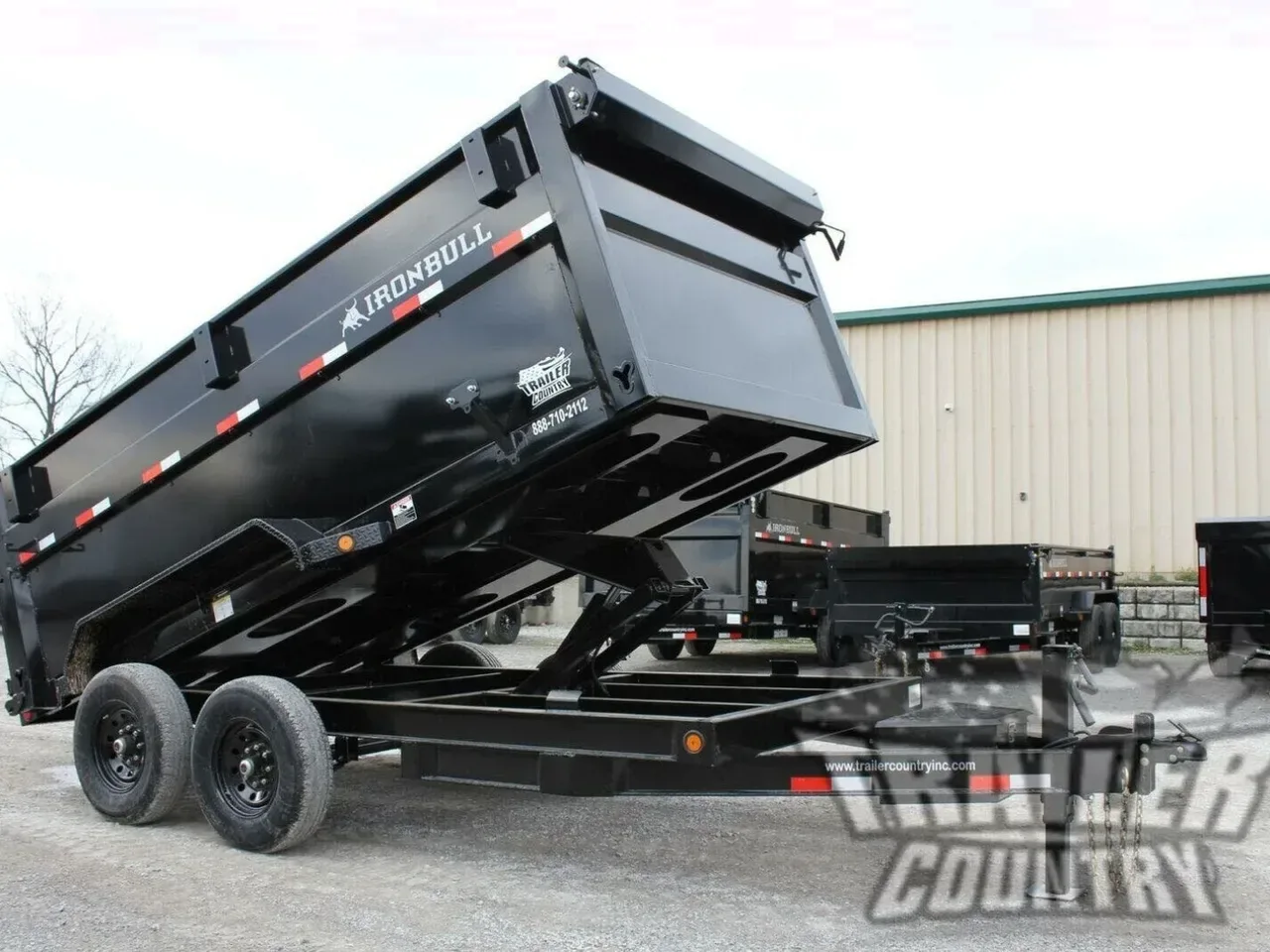 2026 New 7' x 16' Iron Bull Scissor Hoist Hydraulic Dump Trailer w/ 36" High Sides, Remote Power Up & Down, and MORE!