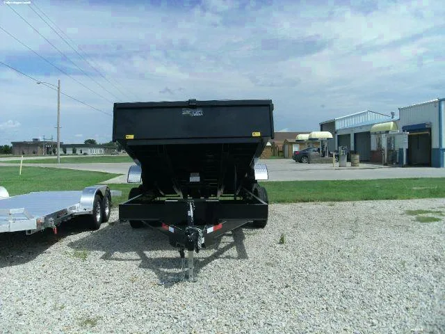 Black Low Profile 14ft Bumper Pull Dump Trailer