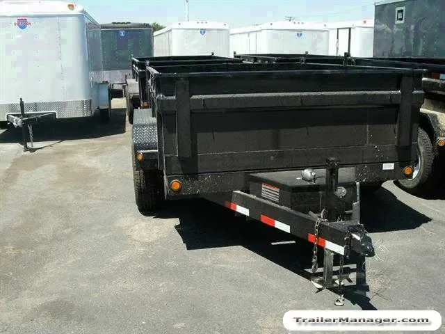 10ft Black Dump Trailer w/1 Piece 2 Way Gate