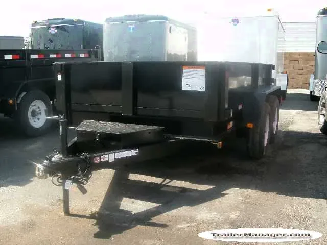 10ft Black Dump Trailer w/Stake Pockets