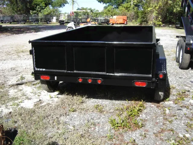 10ft Tandem 3500lb Axle Black Bumper Pull Dump Trailer