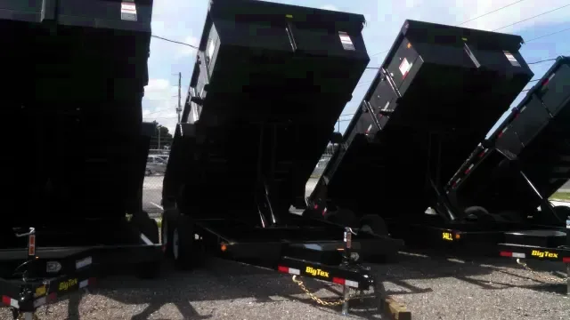 Black TA 14ft Bumper Pull Dump Trailer